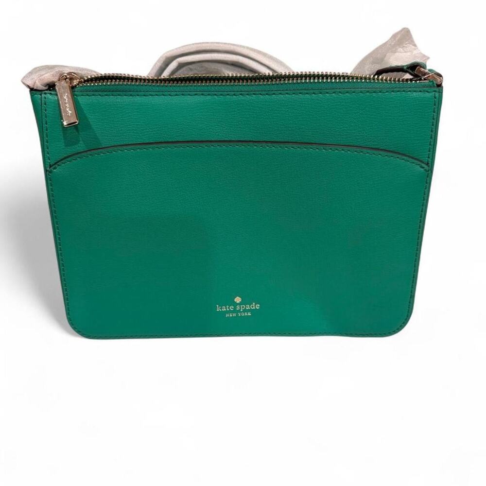 NWT Kate Spade Adel Medium Leather Crossbody Bag Snow Pea Green